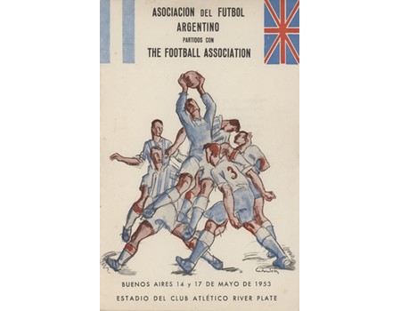 ARGENTINA V ENGLAND 1953 FOOTBALL PROGRAMME
