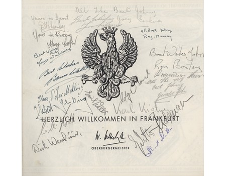 FRANKFURT V LONDON 1952 BOXING AUTOGRAPHS - INCLUDING YOUNG HENRY COOPER