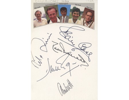 COMMENTARY BOX CRICKETERS 1989 AUTOGRAPHS