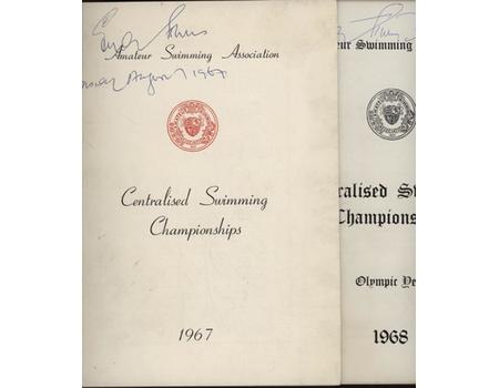 AMATEUR SWIMMING ASSOCIATION - CENTRALISED SWIMMING CHAMPIONSHIPS 1967 & 1968 (2 ITEMS)