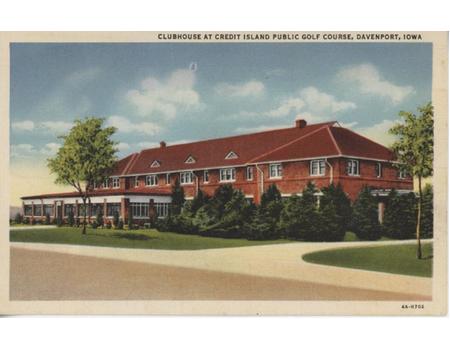 CREDIT ISLAND PUBLIC GOLF COURSE (IOWA) GOLF POSTCARD