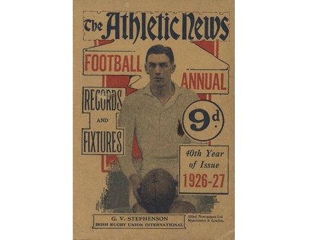 ATHLETIC NEWS FOOTBALL ANNUAL 1926-27