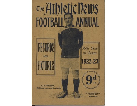 ATHLETIC NEWS FOOTBALL ANNUAL 1922-23