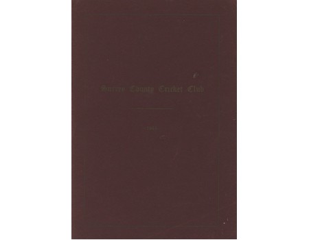 SURREY COUNTY CRICKET CLUB HANDBOOK FOR 1949