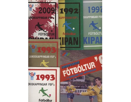 FOROYSKUR FOTBOLTUR (FAROESE FOOTBALL) - A COLLECTION OF 6 ASSORTED ANNUALS FROM THE FAROE ISLANDS, 1992 TO 2009