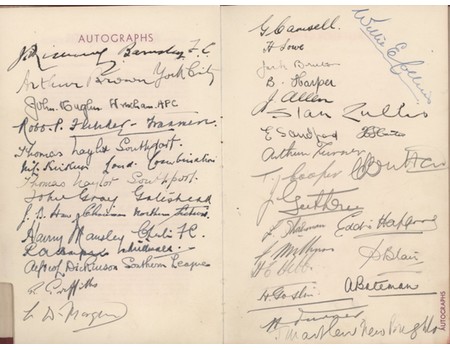 THE FOOTBALL LEAGUE GOLDEN JUBILEE 1938 BANQUET MENU (MULTI SIGNED)