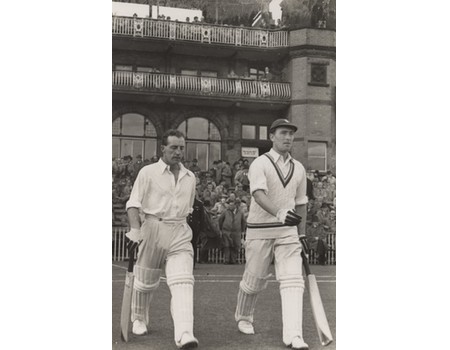 BILL EDRICH & DENIS COMPTON (OLD TRAFFORD) CRICKET PHOTOGRAPH