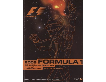 AUSTRALIAN GRAND PRIX 2009 MOTOR RACING PROGRAMME