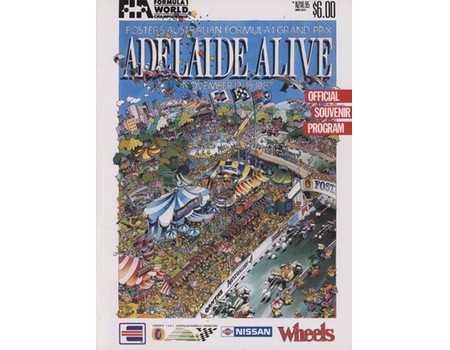 AUSTRALIAN GRAND PRIX 1987 MOTOR RACING PROGRAMME