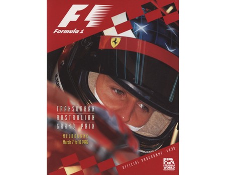 AUSTRALIAN GRAND PRIX 1996 MOTOR RACING PROGRAMME