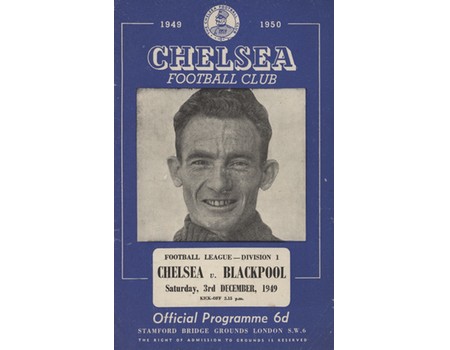 CHELSEA V BLACKPOOL 1949-50 FOOTBALL PROGRAMME