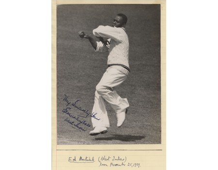 E.A. MARTINDALE (WEST INDIES) SIGNED CRICKET PHOTOGRAPH