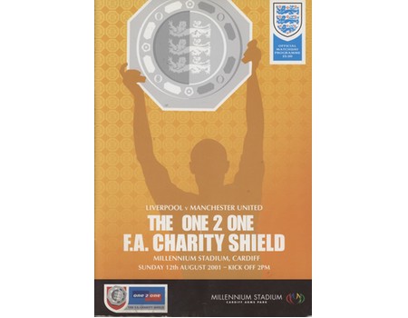 LIVERPOOL V MANCHESTER UNITED 2001 (CHARITY SHIELD) FOOTBALL PROGRAMME