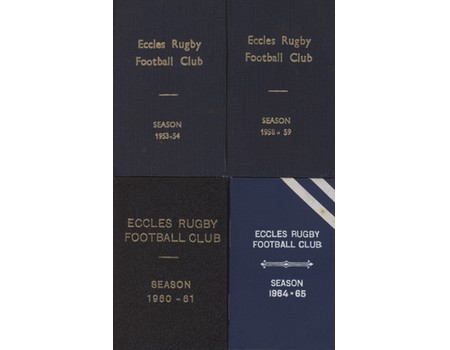 ECCLES RUGBY FOOTBALL CLUB FIXTURE CARDS 1953-65 (X4)