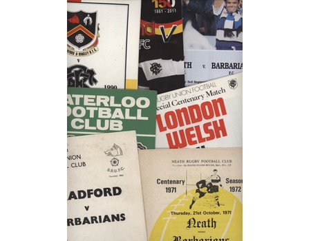 THE BARBARIANS  RUGBY UNION PROGRAMMES 1965-2011 (X 14)