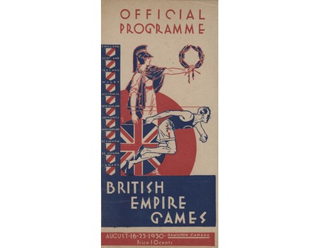 BRITISH EMPIRE GAMES 1930 (HAMILTON) OFFICIAL PROGRAMME
