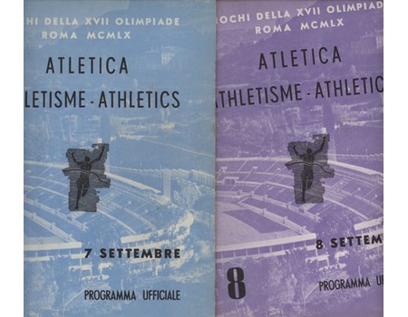 ROME OLYMPICS 1960 ATHLETICS PROGRAMMES (X2)