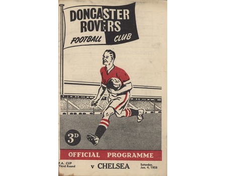 DONCASTER ROVERS V CHELSEA 1957-58 FOOTBALL PROGRAMME