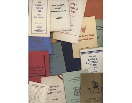 RUGBY UNION CLUB FIXTURES CARDS 1946 ONWARDS (X40)