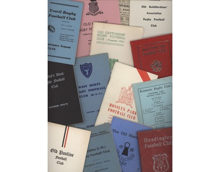 RUGBY UNION CLUB FIXTURES CARDS 1946 ONWARDS (X40)