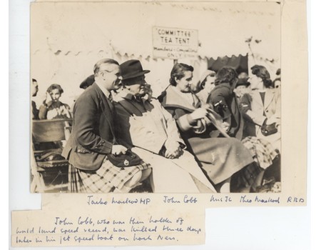 JOHN COBB (WORLD LAND SPEED RECORD HOLDER) 1952 PHOTOGRAPH - 3 WEEKS BEFORE DEATH