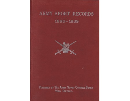 ARMY SPORT RECORDS 1880-1939