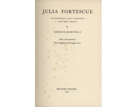 JULIA FORTESCUE AND HER CIRCLE