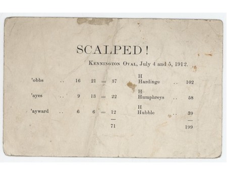 SURREY V KENT 1912 CRICKET POSTCARD - CELEBRATING A COMFORTABLE WIN FOR KENT