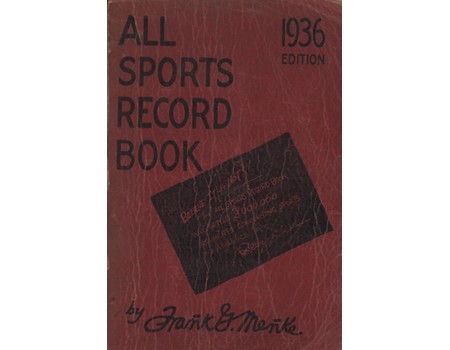 ALL SPORTS RECORD BOOK - 1936 EDITION