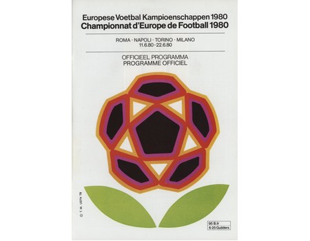 EUROPEAN CHAMPIONSHIPS 1980 FOOTBALL PROGRAMME