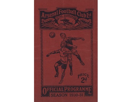 ARSENAL V BOLTON WANDERERS 1930-31 FOOTBALL PROGRAMME (ARSENAL CONFIRM THEIR FIRST LEAGUE TITLE)