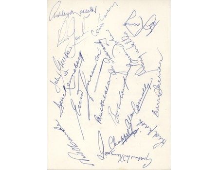 ENGLAND V AUSTRALIA 1968 CRICKET DINNER MENU - SIGNED BY AUSTRALIANS