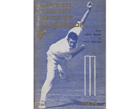 OFFICIAL SUSSEX CRICKET HANDBOOK 1971