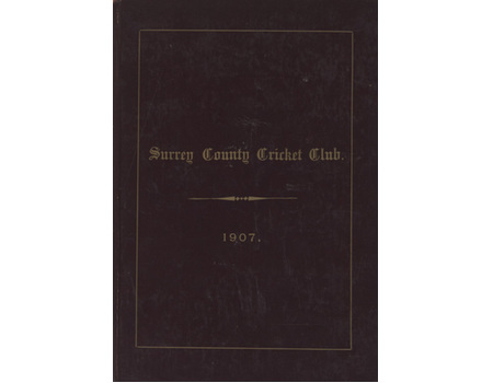 SURREY COUNTY CRICKET CLUB 1907 [HANDBOOK]