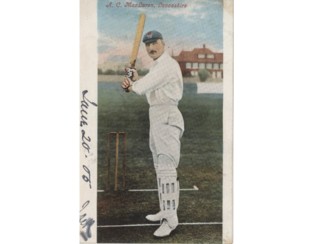 ARCHIE MACLAREN (LANCASHIRE & ENGLAND) CRICKET POSTCARD