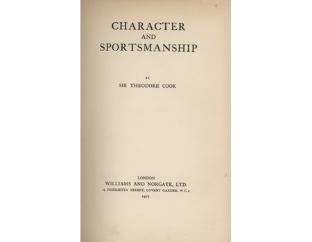 CHARACTER AND SPORTSMANSHIP