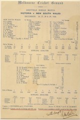 VICTORIA V NEW SOUTH WALES 1926 (RECORD SCORE OF 1107)