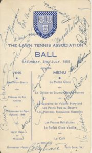 wimbledon, signed, tennis, jaroslav drobny, maureen connolly, lew hoad, little mo, ken rosewall, tennis memorabilia, sportspages