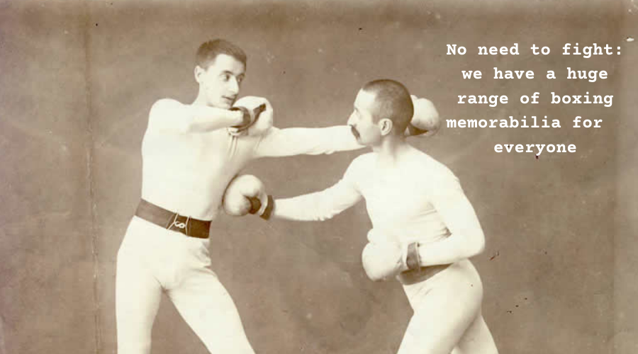 buy boxing memorabilia, boxing programmes, boxing books, signed boxing items, sports memorabilia